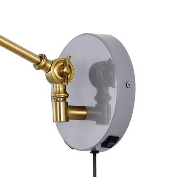 Lisa 18" Swing Arm Modern Midcentury Iron USB Charging Port LED Sconce - JONATHAN Y